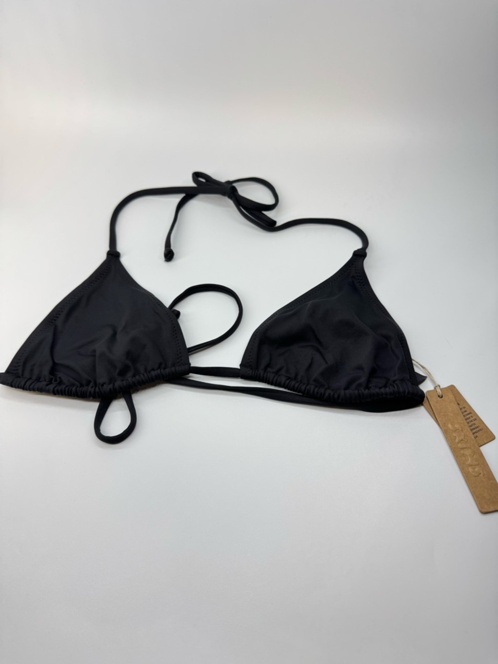 Skims Recycled Swim Triangle Top NWT Onyx Medium